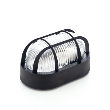 APLIQUE 4409G OVAL E-27 60W NEGRO