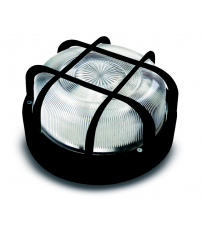 APLIQUE 4411G REDONDO E-27 60W NEGRO