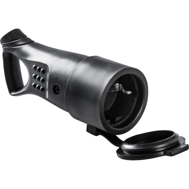 BASE 2164 TT C/TAPA GOMA NEGRO 16A-250V