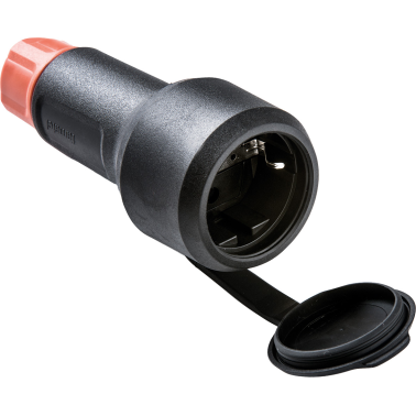 BASE 2165 TT C/TAPA NEGRO 16A-250V