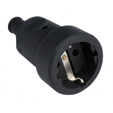 BASE 241 TT GOMA NEGRO IP44 16A-250V
