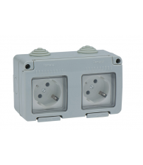 BASE 19071 DOBLE TTL ESTAN.IP55 16A-250V