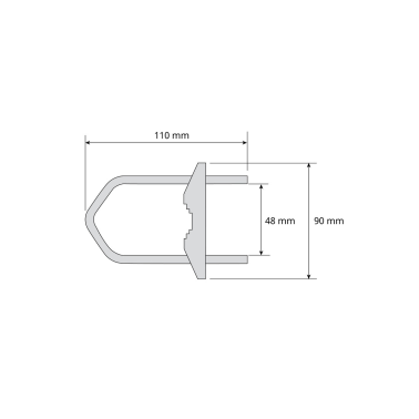 2047 ABRAZADERA MASTIL HORQUILLA CON PUENTE BR