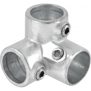 CODO HIERRO GALVANIZAD 90Âº 3 VIAS 33,7MM