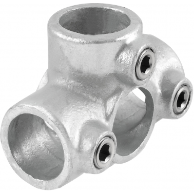 TOMA LATERAL EN T HIERRO GALVANIZ 33,7MM