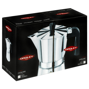 215010500 CAFETERA ALUMI NEW VITRO 12 TAZA OROLEY
