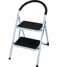 10070 ESCALERA ACERO DOMESTICA 2 PELDAÑOS MADER