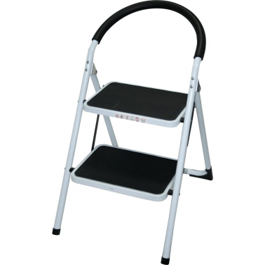 10070 ESCALERA ACERO DOMESTICA 2 PELDAÑOS MADER