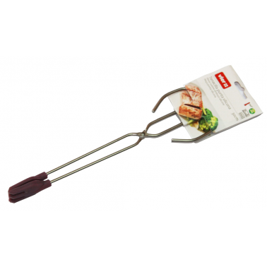140 PINZA INOX 30cm C/PUNTAS DE SILICONA VIER