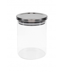 120 TARRO CRISTAL 350ml TAPA ACERO CIERRE SILICONA
