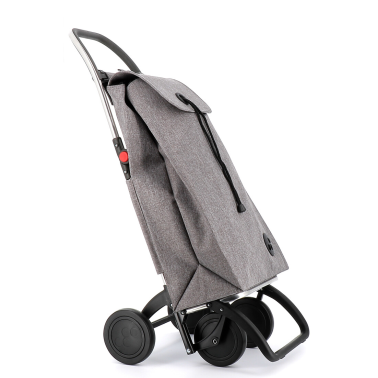 IMX385 CARRO COMPRA IMAX TWEED 4 RUEDAS PLEGABLE GRIS ROLSER