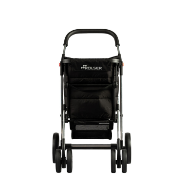BAS001 CARRO COMPRA BASKET POLAR PLEGABLE 4 RUEDAS NEGRO ROLSER