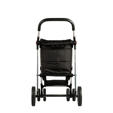 BAS001 CARRO COMPRA BASKET POLAR PLEGABLE 4 RUEDAS NEGRO ROLSER
