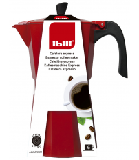 612309 CAFETERA ALUMINIO BAHIA RED 9 TAZAS IBILI
