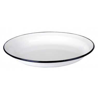 912922 PLATO HONDO ESMALTADO 22cm BLANCA IBILI