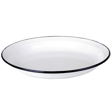 912924 PLATO HONDO ESMALTADO 24cm BLANCA IBILI