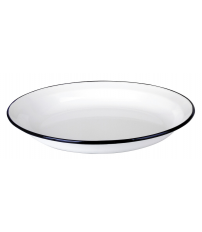 912928 PLATO HONDO ESMALTADO 28cm BLANCA IBILI