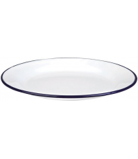 901126 PLATO LLANO ESMALTADO 26cm BLANCA IBILI