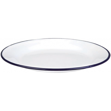 901126 PLATO LLANO ESMALTADO 26cm BLANCA IBILI