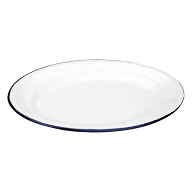 903940 BANDEJA OVALADA ESMALTADA 40cm BLANCA IBILI