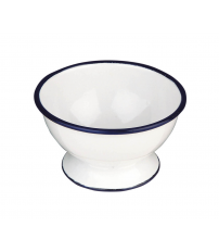 903812 BOL C/PIE ESMALTADO 12cm BLANCA IBILI