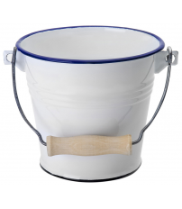 903314 CUBO ESMALTADO C/ASA BLANCO 14cm IBILI