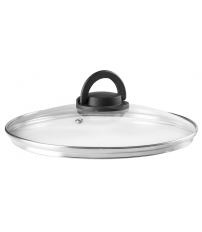 970922 TAPA DE CRISTAL C/POMO PLEGABLE Ø22cm IBILI