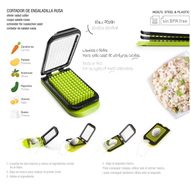 774710 CORTADOR ENSALADILLA LAMINAS O DADOS IBILI