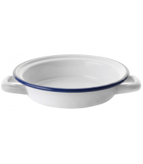 904124 PLATO DE HUEVOS ESMALTADO 24cm BLANCA