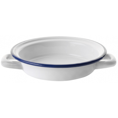 904124 PLATO DE HUEVOS ESMALTADO 24cm BLANCA