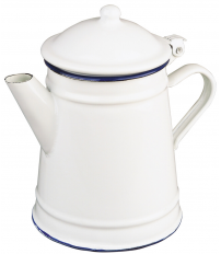903210 CAFETERA CONICA ESMALTADA 1L BLANCA IBILI