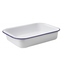 905437 RUSTIDERA BLANCA ACERO ESMALTADO 37x24cm
