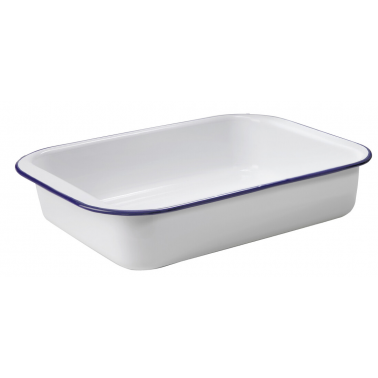 905437 RUSTIDERA BLANCA ACERO ESMALTADO 37x24cm
