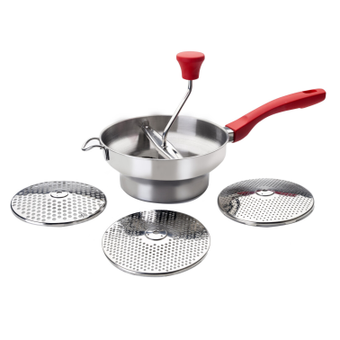 742420 PRENSAPURES LUXE CON 3 DISCOS 20cm IBILI