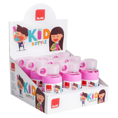 758910P BOTELLA BOROSILICATO KID 0,2L ROSA IBILI