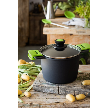 A403924 OLLA ALTA ALUMINIO Ø24cm 6,8L PRIOR BRA