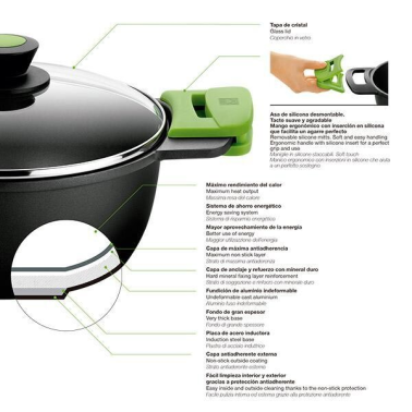 A400324 CACEROLA ALTA Ø24cm PRIOR BRA