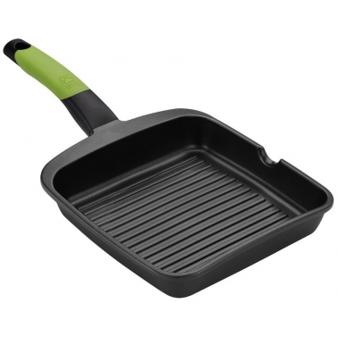 A121457 GRILL CON RAYAS ALUMINIO 28x28cm PRIOR BRA