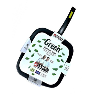 M481231 GRILL C/RAYAS ALUMINIO FORJADO GREEN 28cm