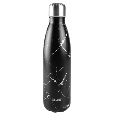 758450E BOTELLA TERMO DOBLE PARED 0,5L BLACK MARBLE IBILI