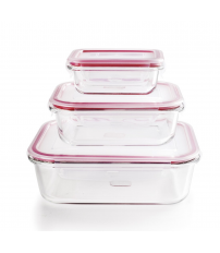754750 SET 3 TAPER CRISTAL CUADRADO IBILI