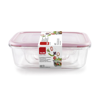 754750 SET 3 TAPER CRISTAL CUADRADO IBILI