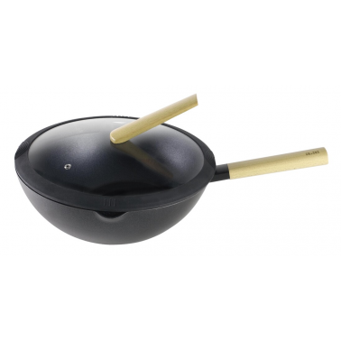 404230 WOK ALUMINIO FORJADO CON TAPA LUXE ø30cm IBILI