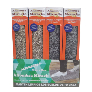 ALFOMBRA MIRACLE MARRON/GRIS 90x120cm