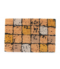 FELPUDO DE COCO ESTAMPADO MODELO CUADROS 40x60 cm
