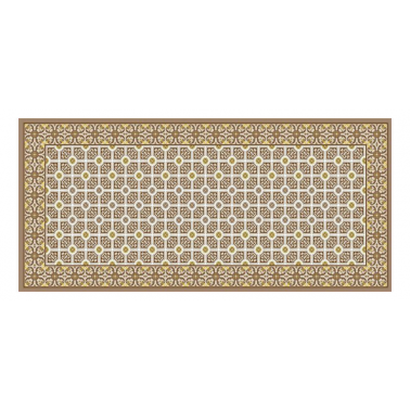 ALFOMBRA HIDRAULIK CENTRADO MARRON 06 70x150cm AITANA