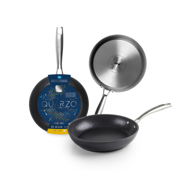 600018 SARTEN ALUMINIO FORJADO INDUCCION MANGO INOX  SERIE QUARZO Ø18cm IBILI