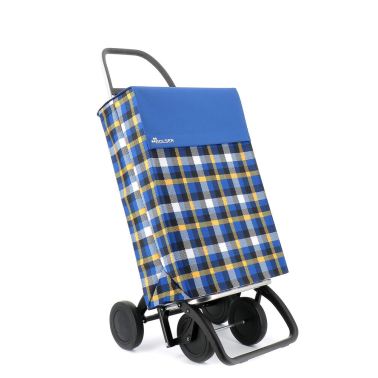 JEA036 CARRO COMPRA JEAN LN 4 SCOTTISH AZUL AMARILLO NEGRO ROLSER