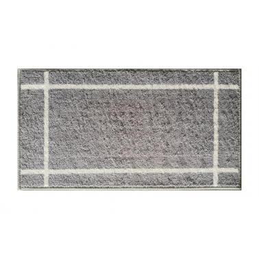 04303 ALFOMBRA DE BAÑO TEXTIL 75x40cm MILOS GRIS CLARO DINTEX