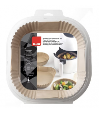 688520 50ud BANDEJA DESECHABLE PARA FREIDORA DE AIRE CUADRADA 20x20x4,5cm IBILI